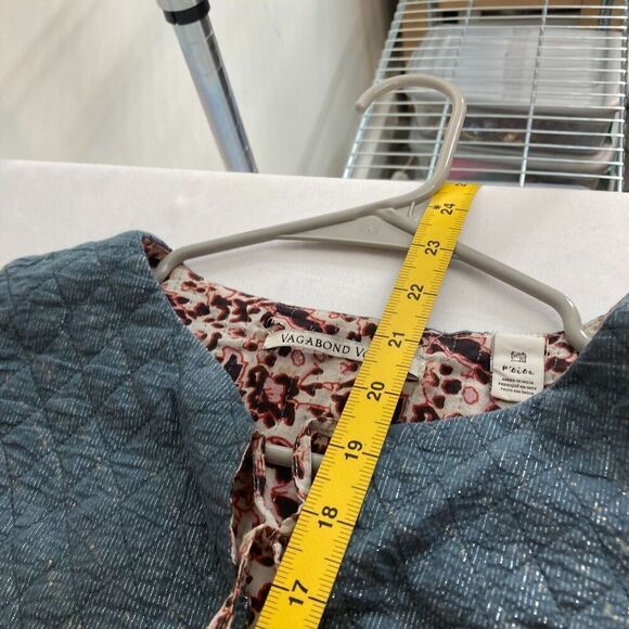 Scotch & Soda Vagabond Voyage Women's Metallic Floral Blouse Size Petite Flowy - Picture 12 of 13